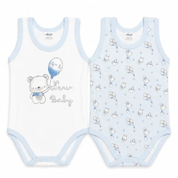 2 Body spalla larga cotone bimbo/a Ellepi fantasia