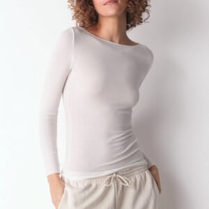 Maglia manica lunga scollo a barca Cashmere Cotonella GD278