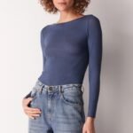 Maglia manica lunga scollo a barca Cashmere Cotonella GD278