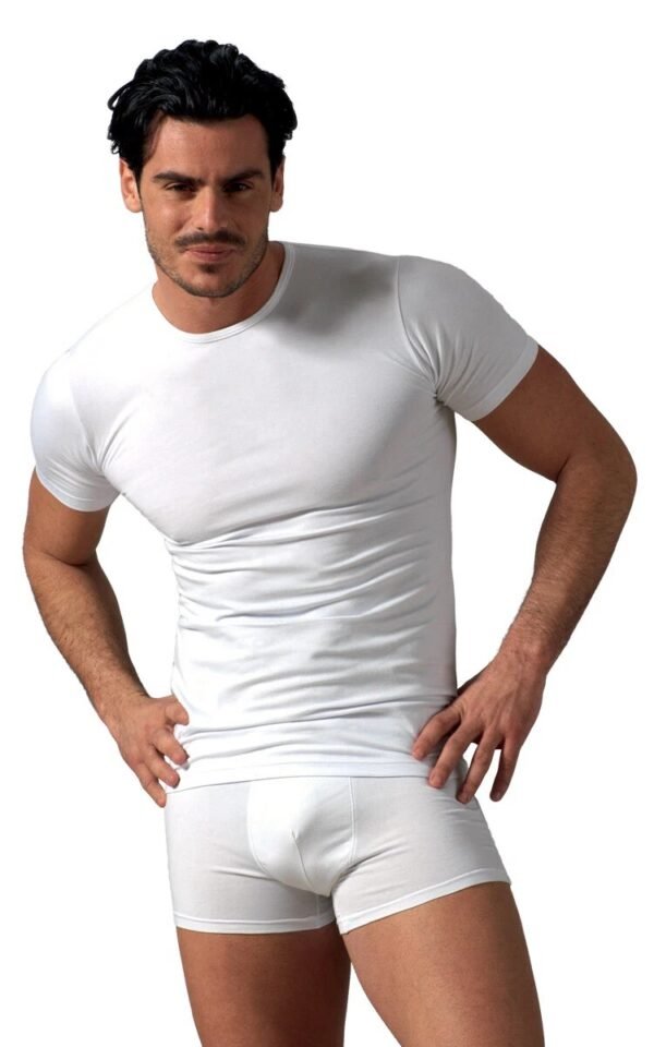 Maglia mezza manica girogola modal Rossoporpora 050