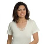 Maglia mezza manica macramé lana cotone Leable 95