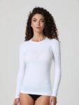 Maglia manica lunga giro cotone elasticizzato Jadea 4055
