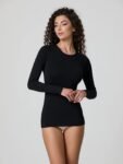 Maglia manica lunga giro cotone elasticizzato Jadea 4055