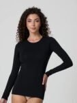 Maglia manica lunga giro cotone elasticizzato Jadea 4055