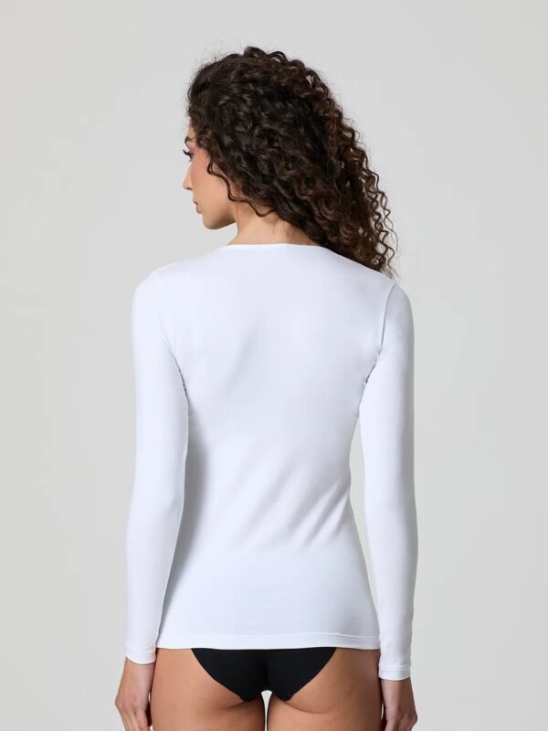 Maglia manica lunga scollo lollo cotone elasticizzato Jadea 4056