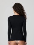 Maglia manica lunga scollo lollo cotone elasticizzato Jadea 4056