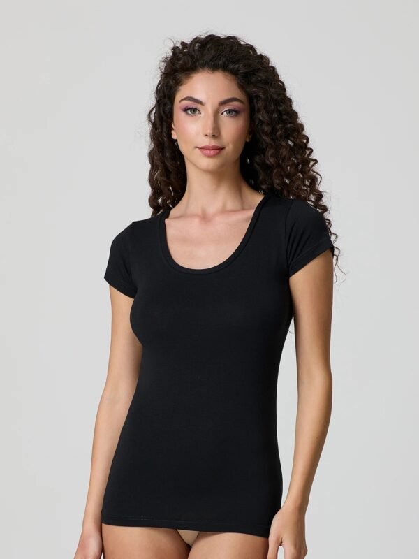 Maglia mezza manica cotone modal scollo tondo Jadea 4181