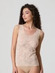 Canotta spalla larga pizzo taglio laser Jadea 8024