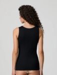 Canotta spalla larga pizzo macramè cotone Jadea 9001
